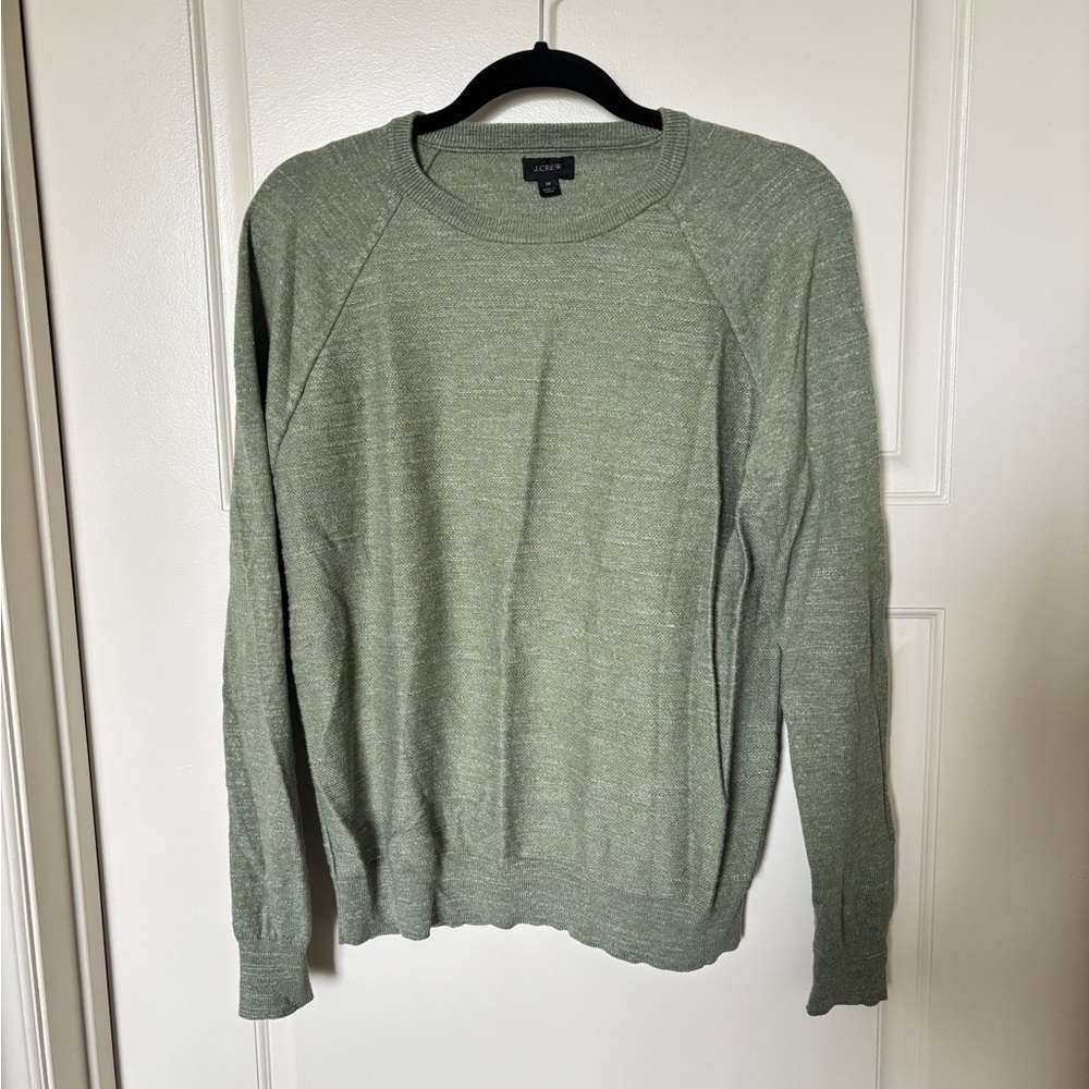 J. Crew Green Crewneck Summer Sweater